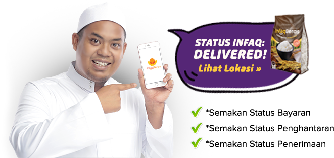 infaq beras dan semak status infaq